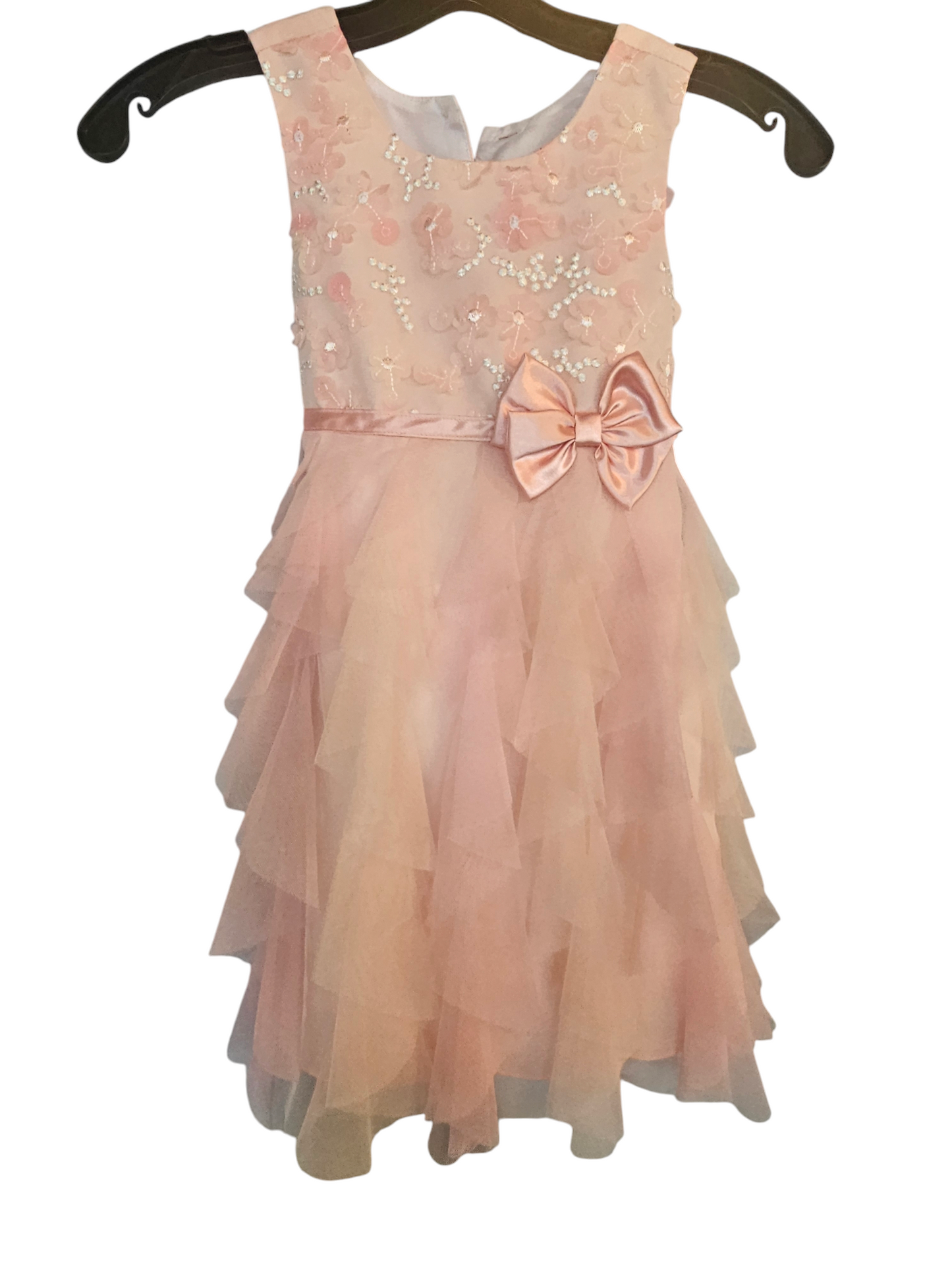 Pink Floral Tiered Childs Dress - Jona Michelle
