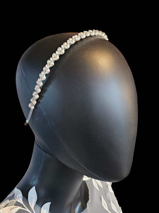 Freshwater Pearl/Crystal Minimalist Headband