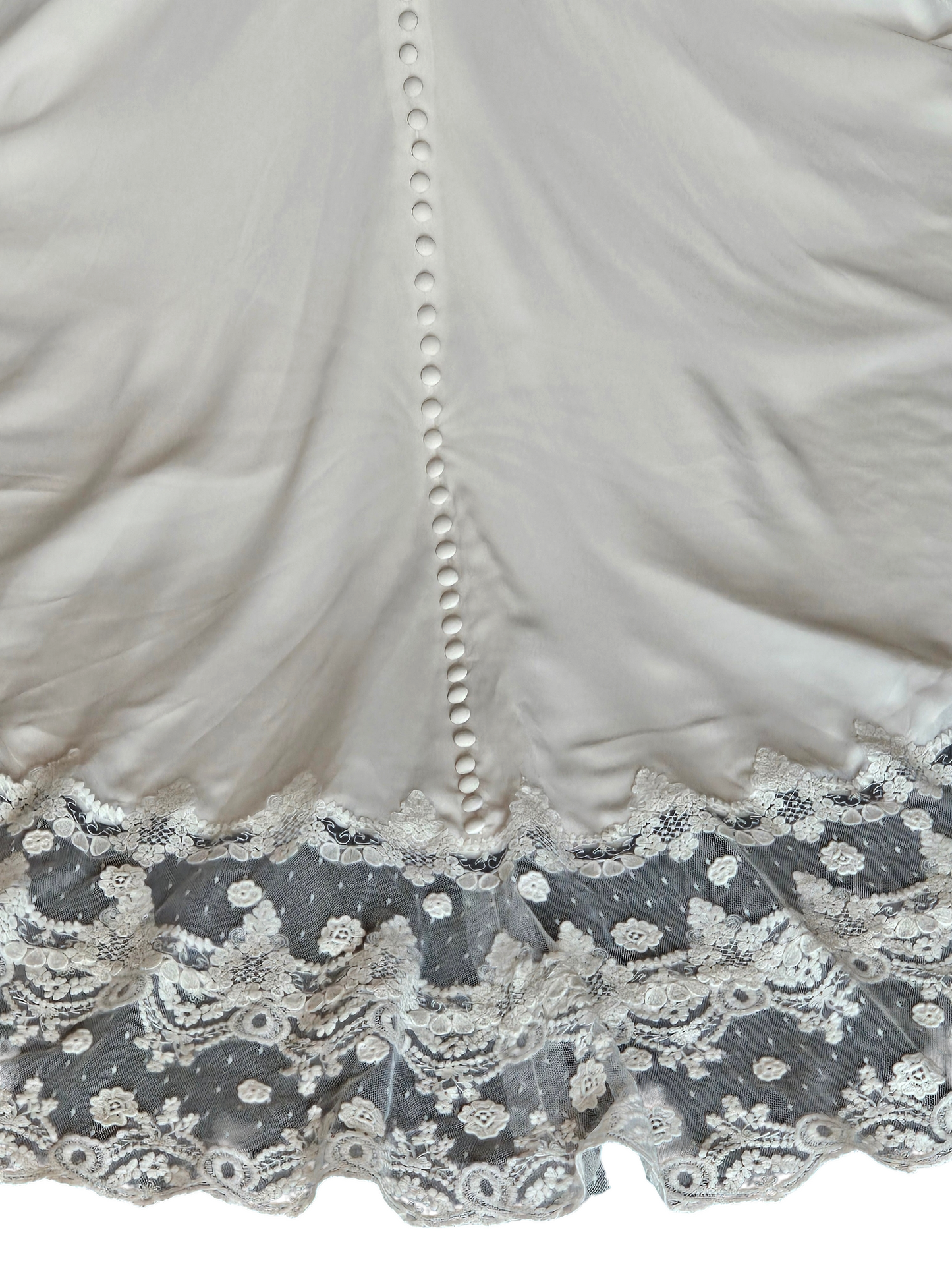 Lillian West Flutter Lace 6479LND Wedding Gown