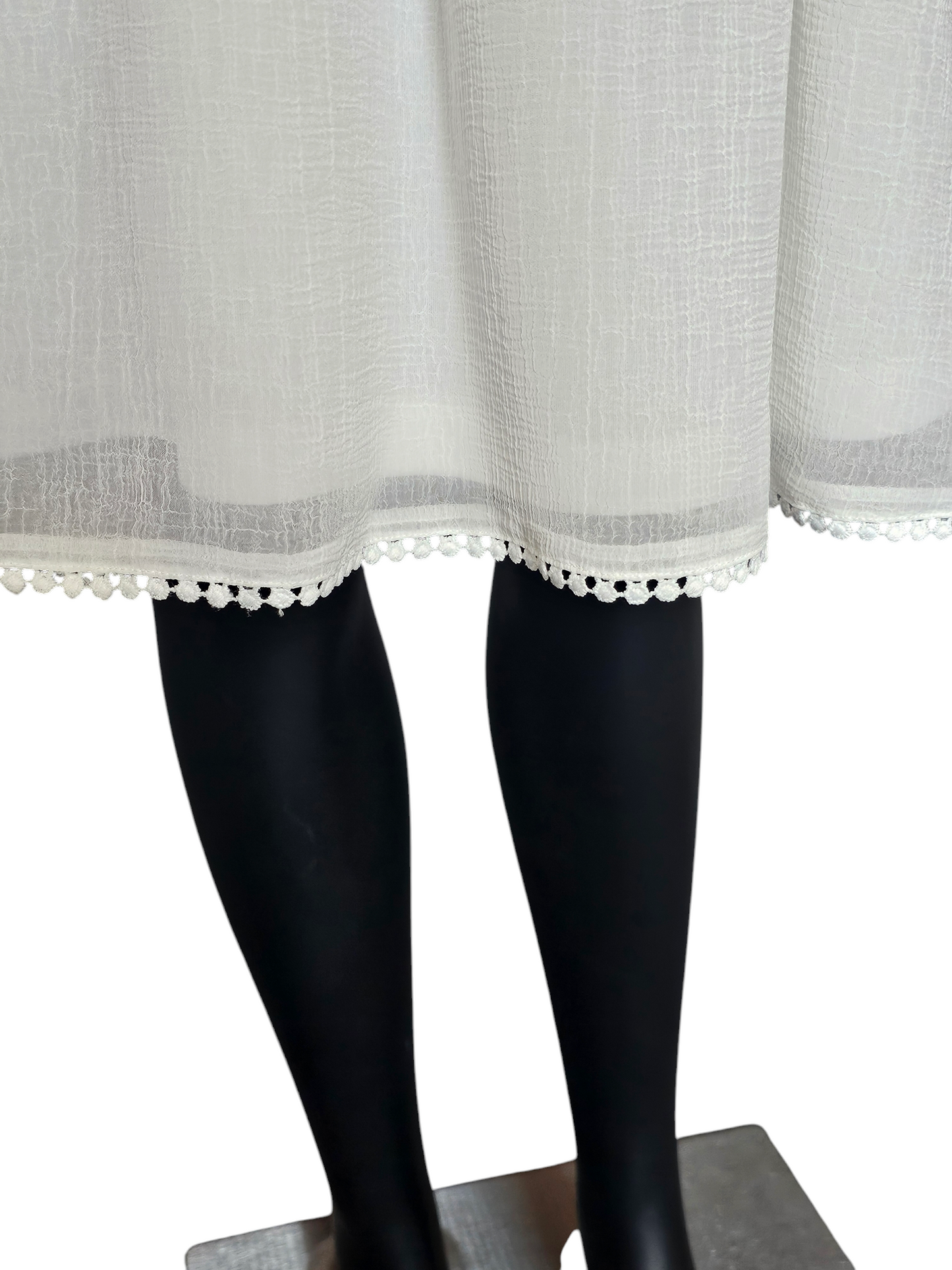 White Peasant Dress - Adrianna Papell