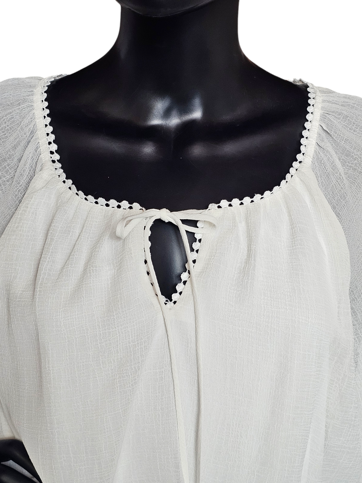 White Peasant Dress - Adrianna Papell