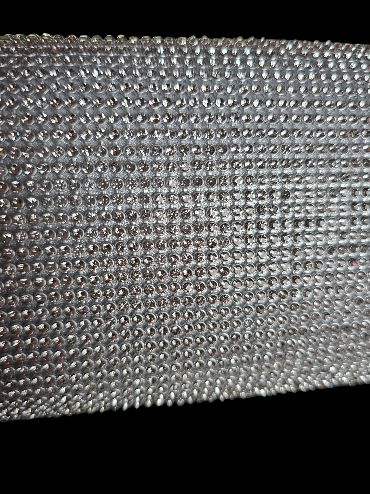 Silver Rhinestone Clutch Long Chain