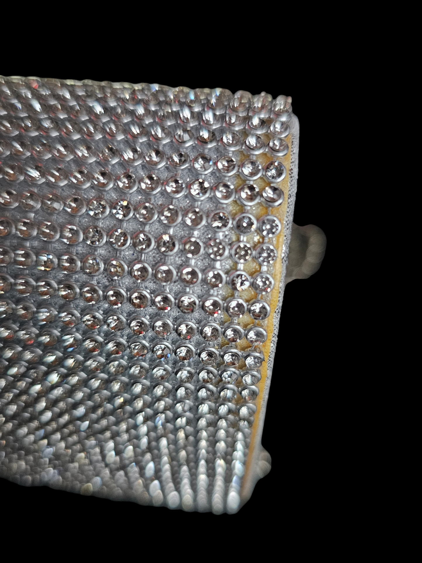 Silver Rhinestone Clutch Long Chain