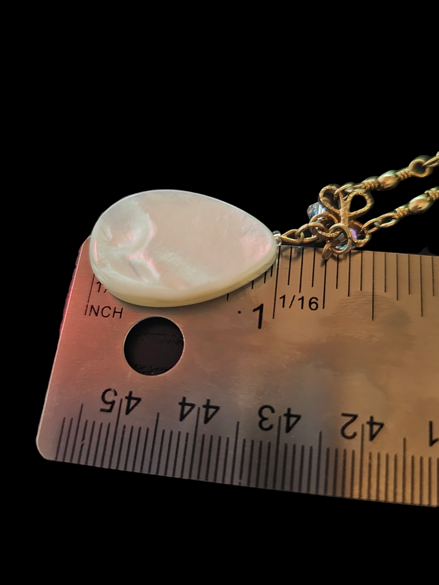 Gold Filigree Freshwater Pearl/Mother of Pearl Necklace/Earring Set