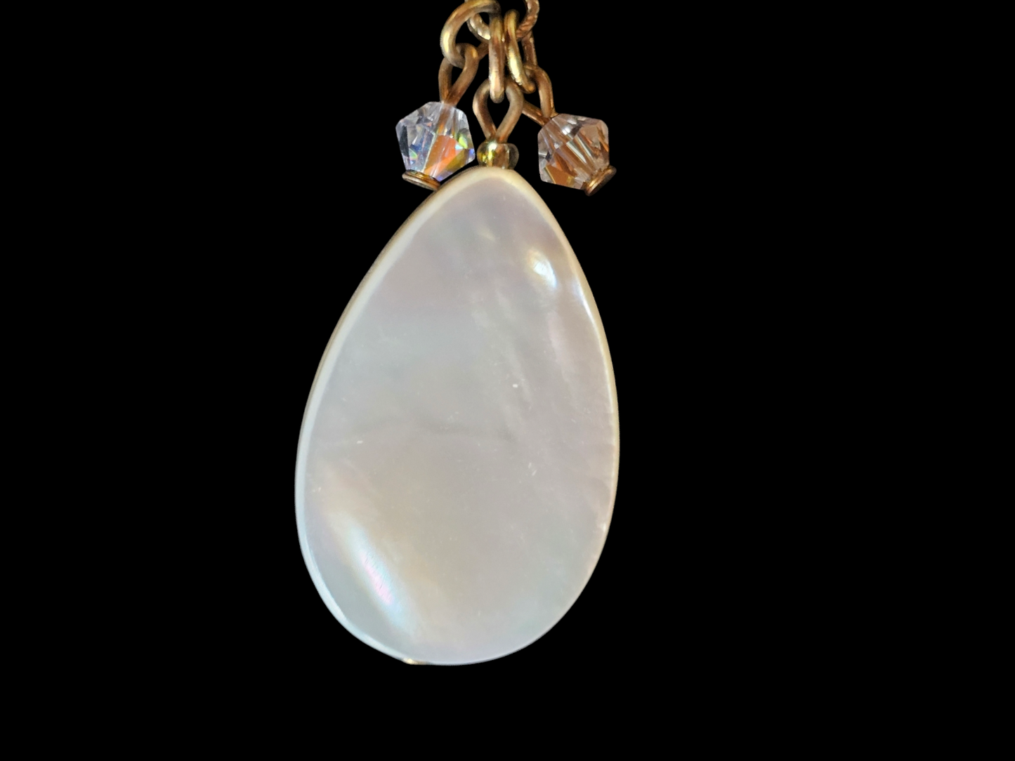 Gold Filigree Freshwater Pearl/Mother of Pearl Necklace/Earring Set