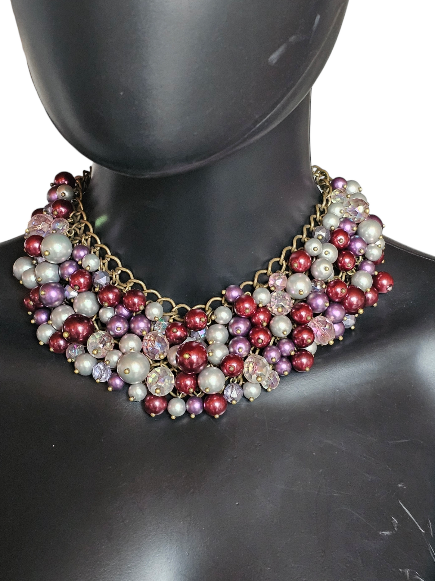 Purple Beaded Cluster Bib Necklace - Sequin/Nordstom