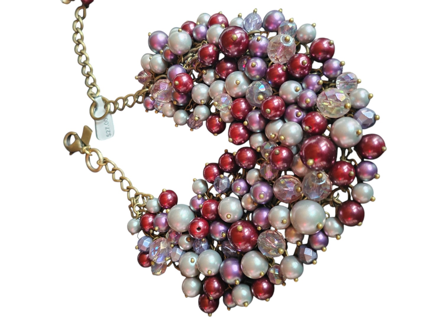 Purple Beaded Cluster Bib Necklace - Sequin/Nordstom