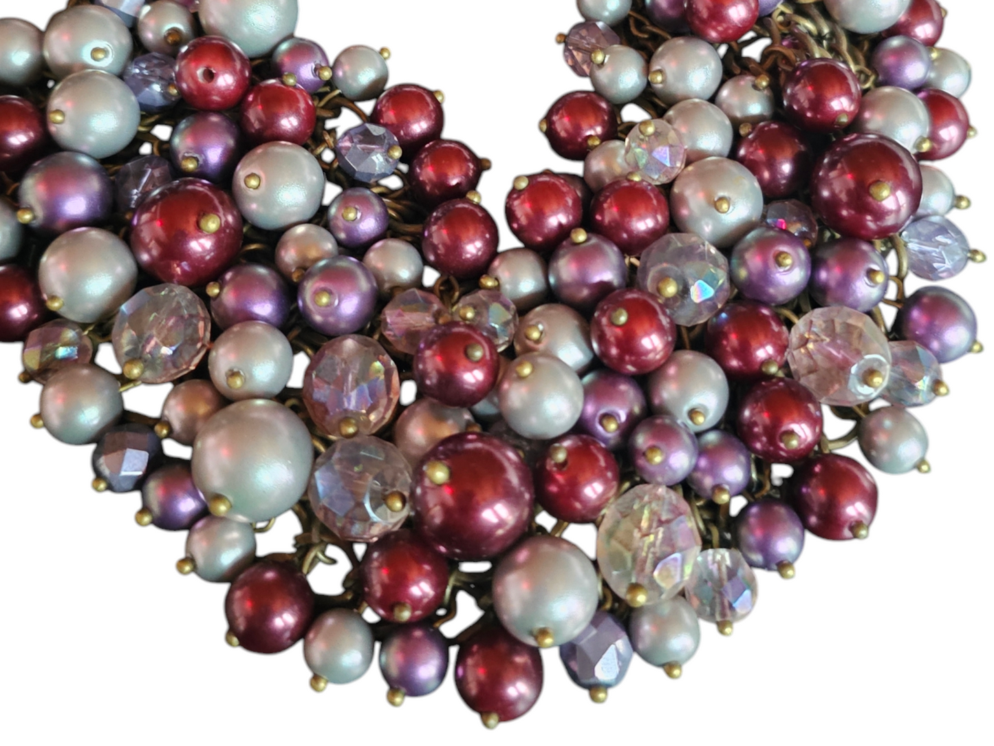 Purple Beaded Cluster Bib Necklace - Sequin/Nordstom