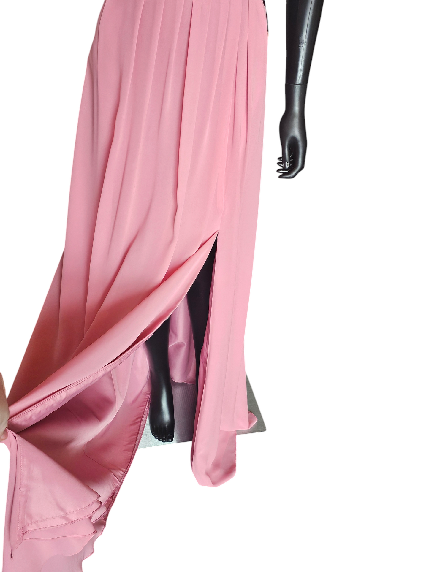 Hayley Paige Cherry Blossom Chiffon Maxi Formal Dress