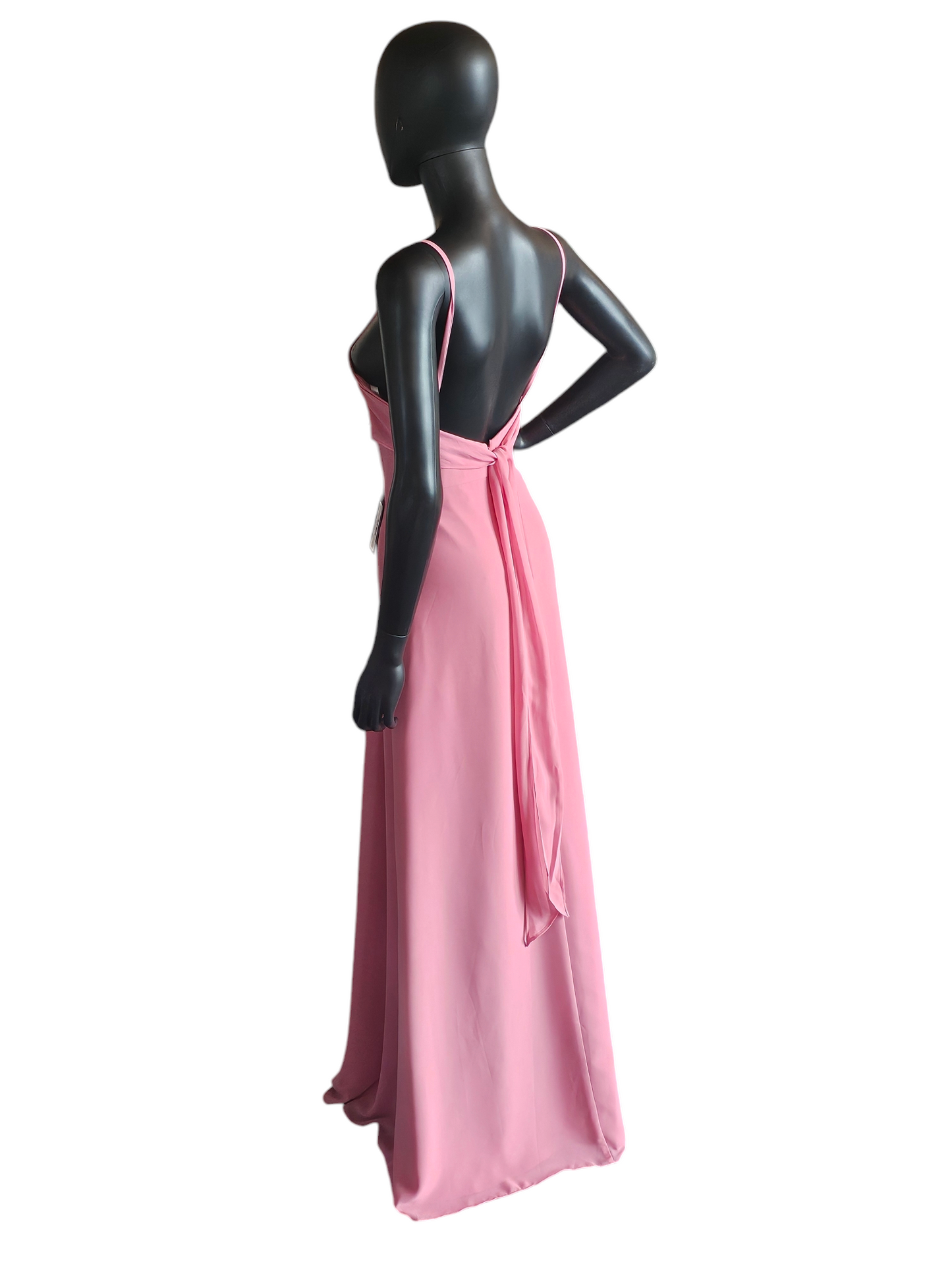 Hayley Paige Cherry Blossom Chiffon Maxi Formal Dress