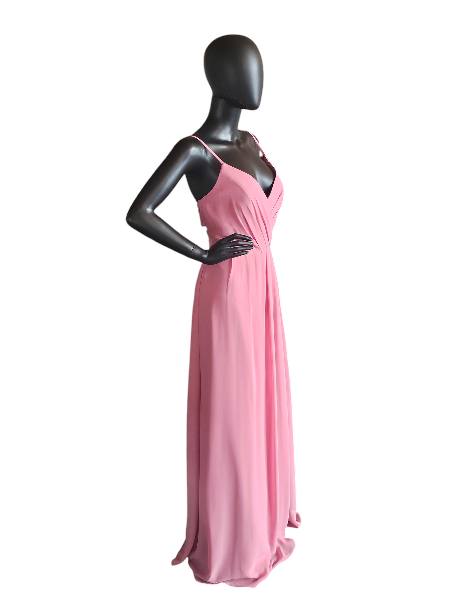 Hayley Paige Cherry Blossom Chiffon Maxi Formal Dress