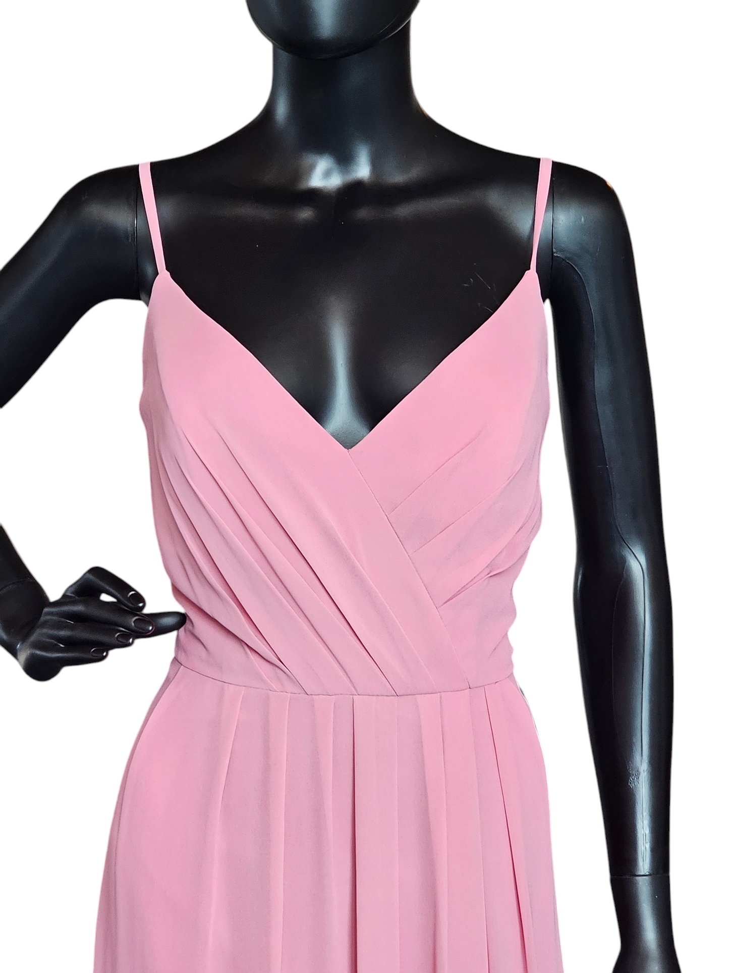 Hayley Paige Cherry Blossom Chiffon Maxi Formal Dress