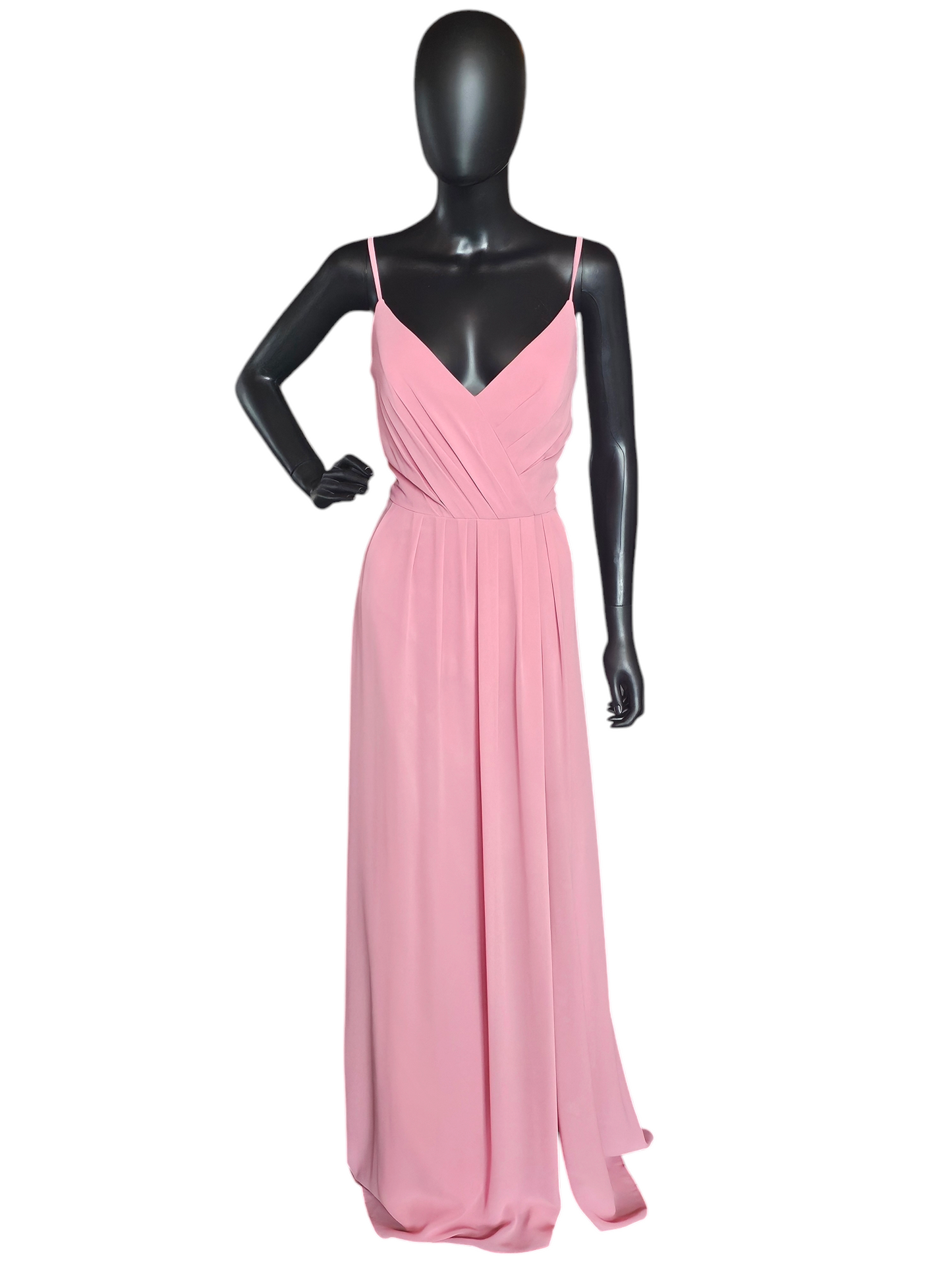 Hayley Paige Cherry Blossom Chiffon Maxi Formal Dress