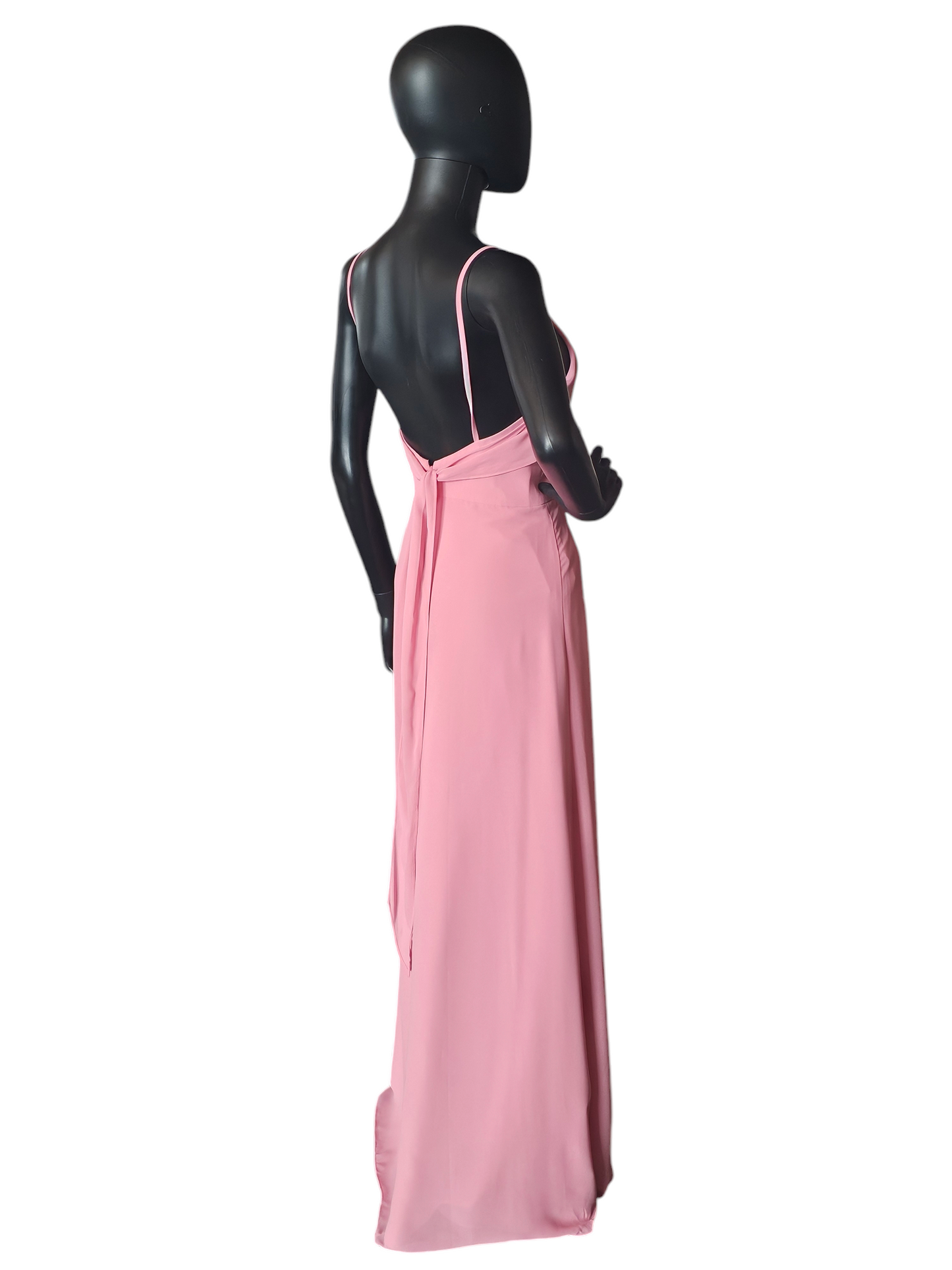 Hayley Paige Cherry Blossom Chiffon Maxi Formal Dress