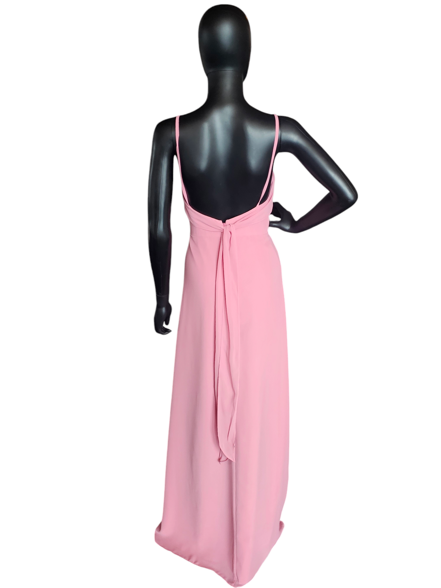 Hayley Paige Cherry Blossom Chiffon Maxi Formal Dress