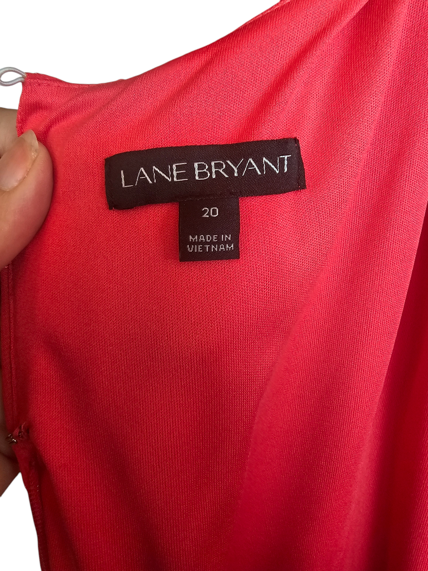 Red Coral Stretch Netting Blouson Maxi Dress - Lane Bryant