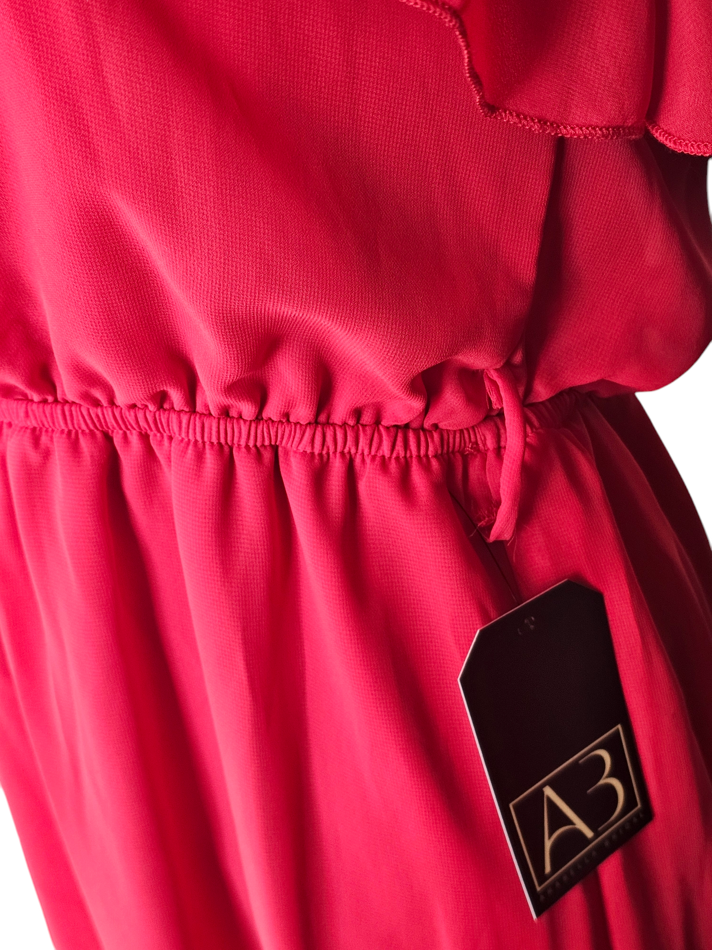 Red Chiffon Short Flutter Dress  - Maurices