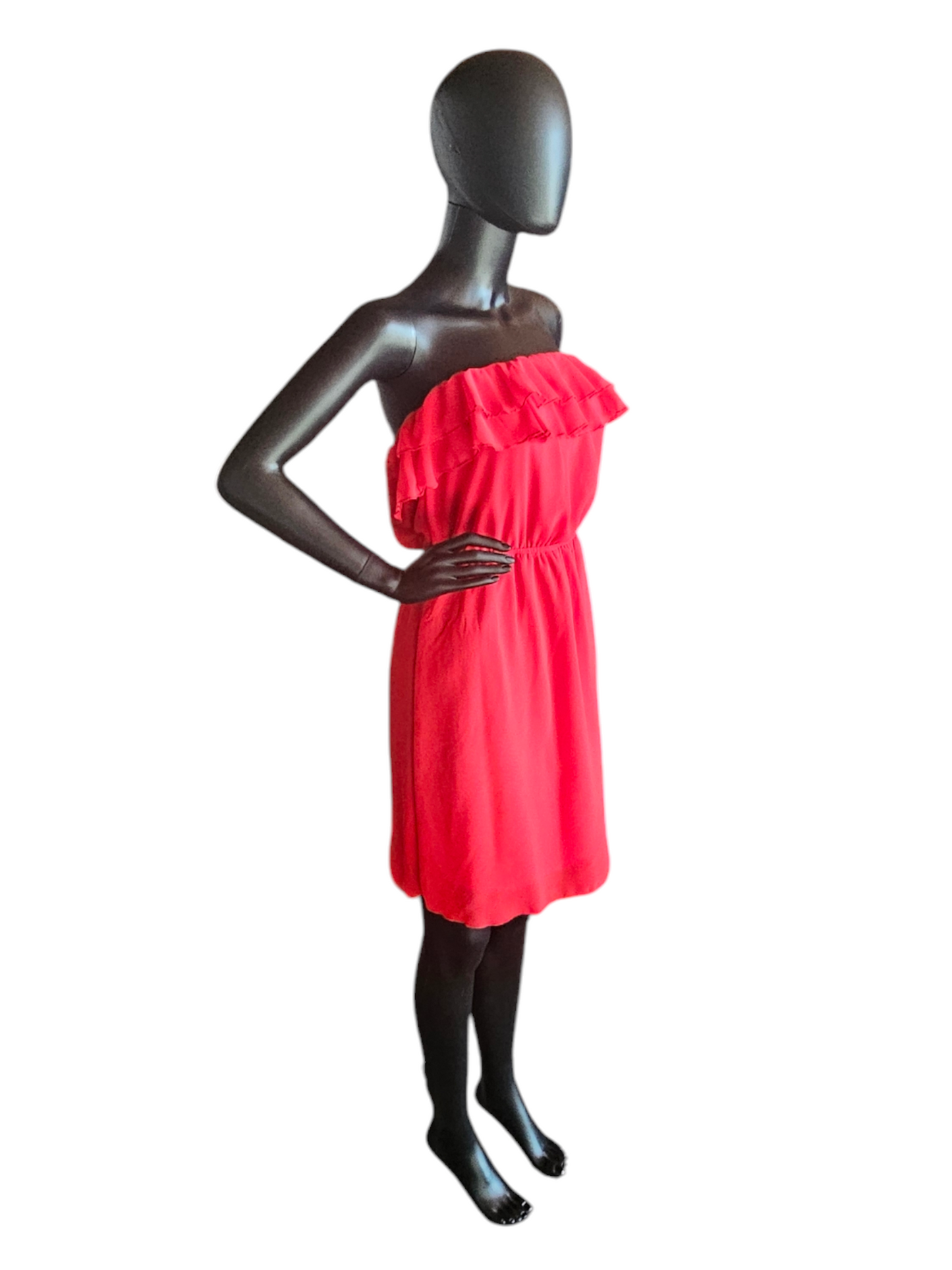 Red Chiffon Short Flutter Dress  - Maurices