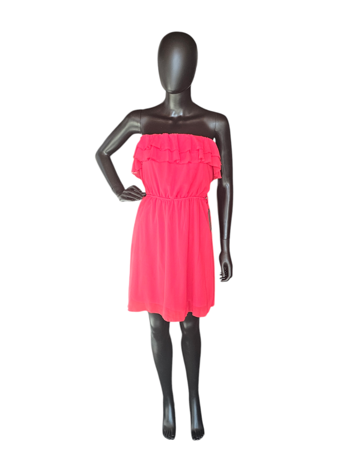 Red Chiffon Short Flutter Dress  - Maurices