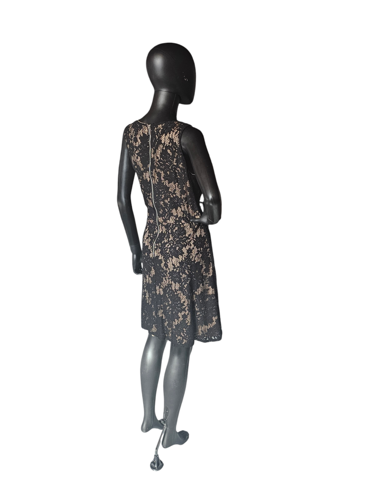 Black Lace/Nude Sleeveless Cocktail Dress - Apt 9