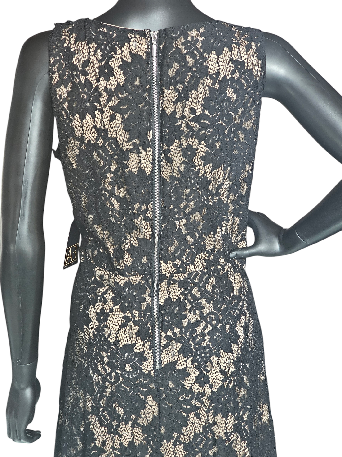 Black Lace/Nude Sleeveless Cocktail Dress - Apt 9