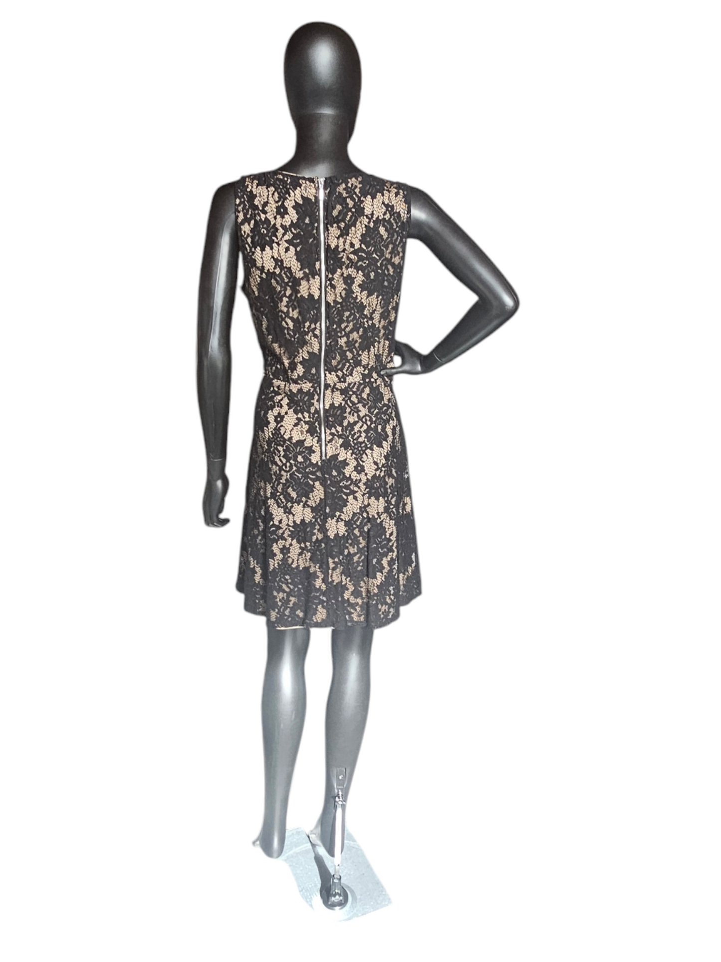 Black Lace/Nude Sleeveless Cocktail Dress - Apt 9