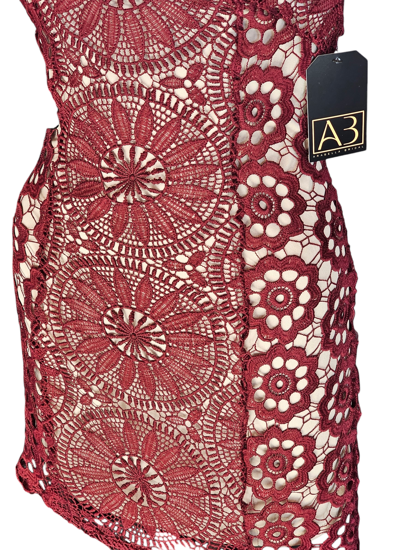 Red Lace Halter Short Party Dress - Francesca's