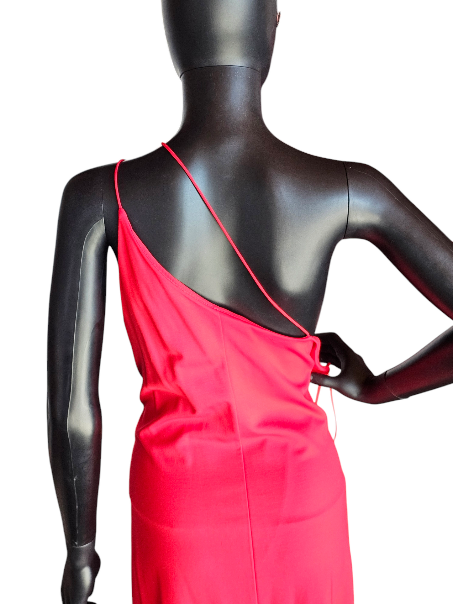 Asymmetrical Red Spaghetti Strap Cocktail Dress - Cushine - NWOT