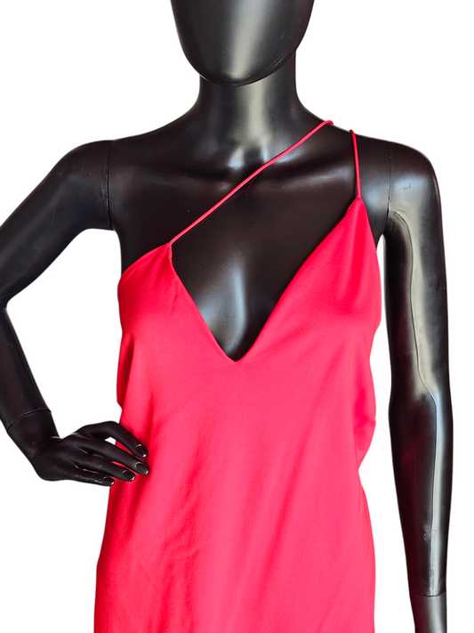 Asymmetrical Red Spaghetti Strap Cocktail Dress - Cushine - NWOT