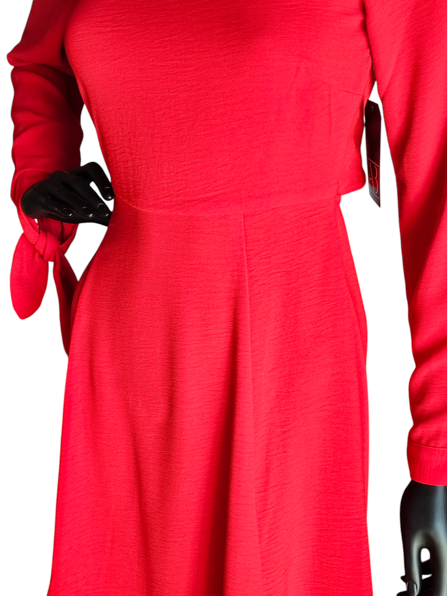 Red Long Sleeve Open Back Short Cocktail Dress - Sugar Lipz NWT