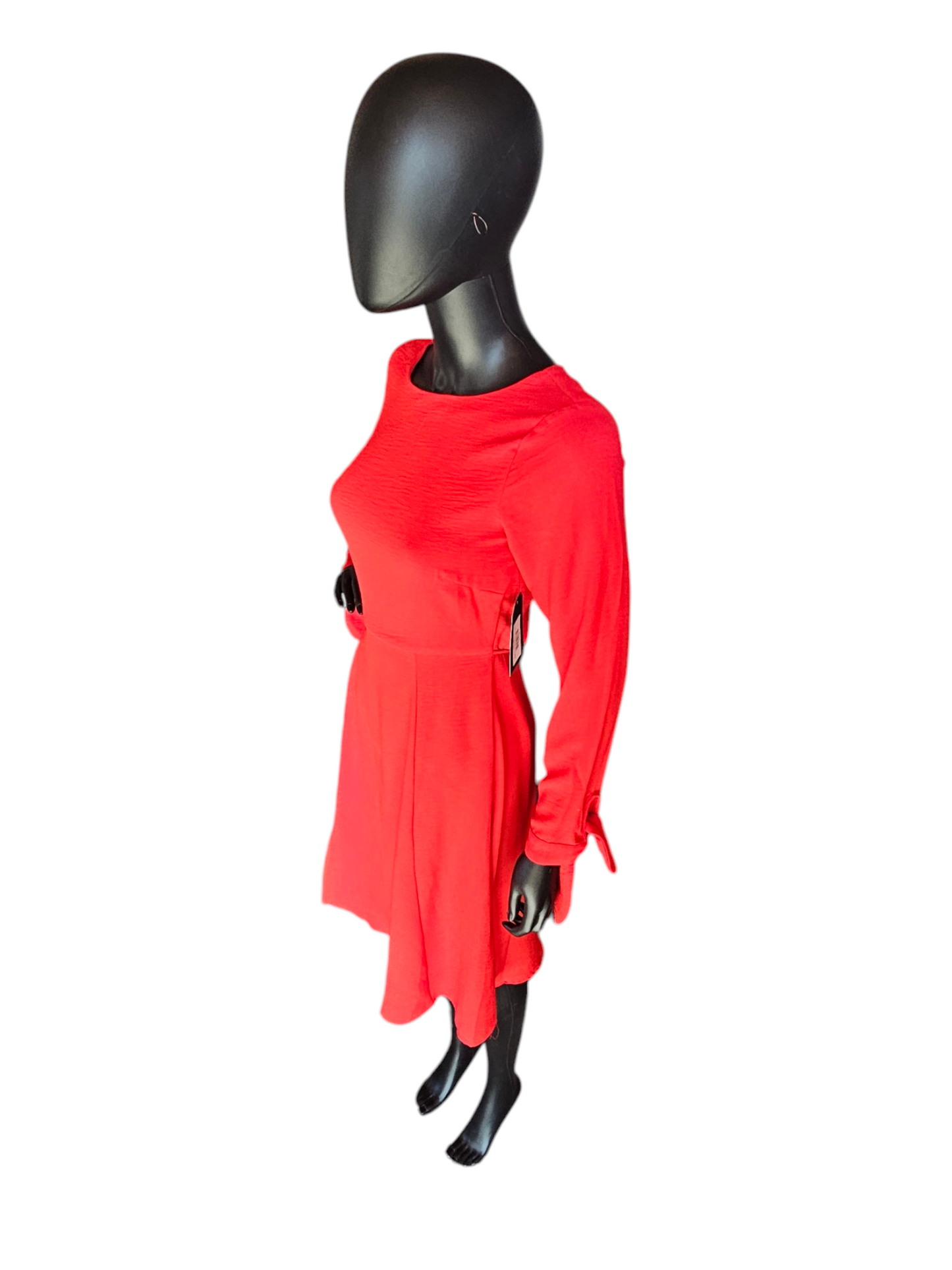 Red Long Sleeve Open Back Short Cocktail Dress - Sugar Lipz NWT