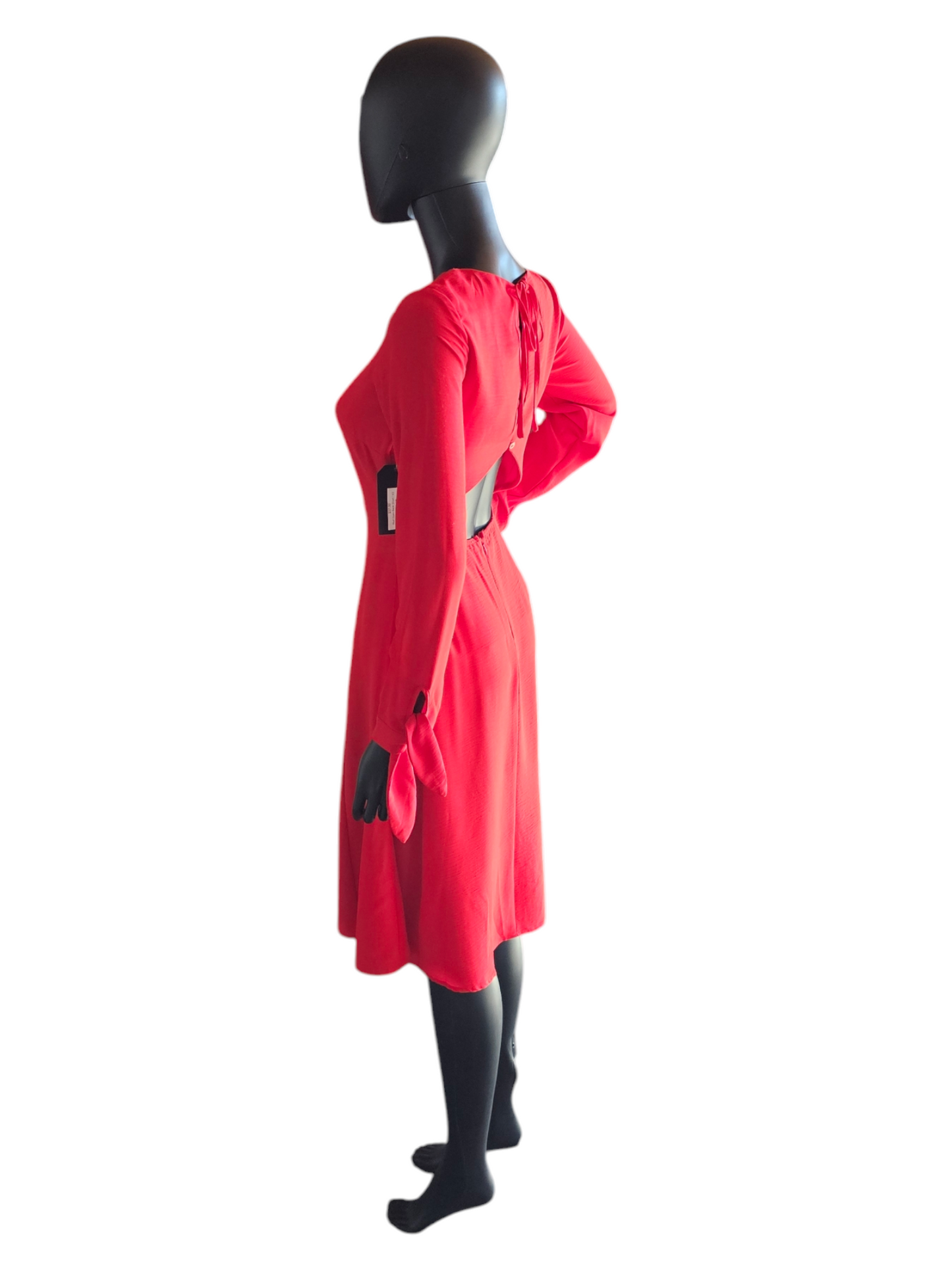 Red Long Sleeve Open Back Short Cocktail Dress - Sugar Lipz NWT