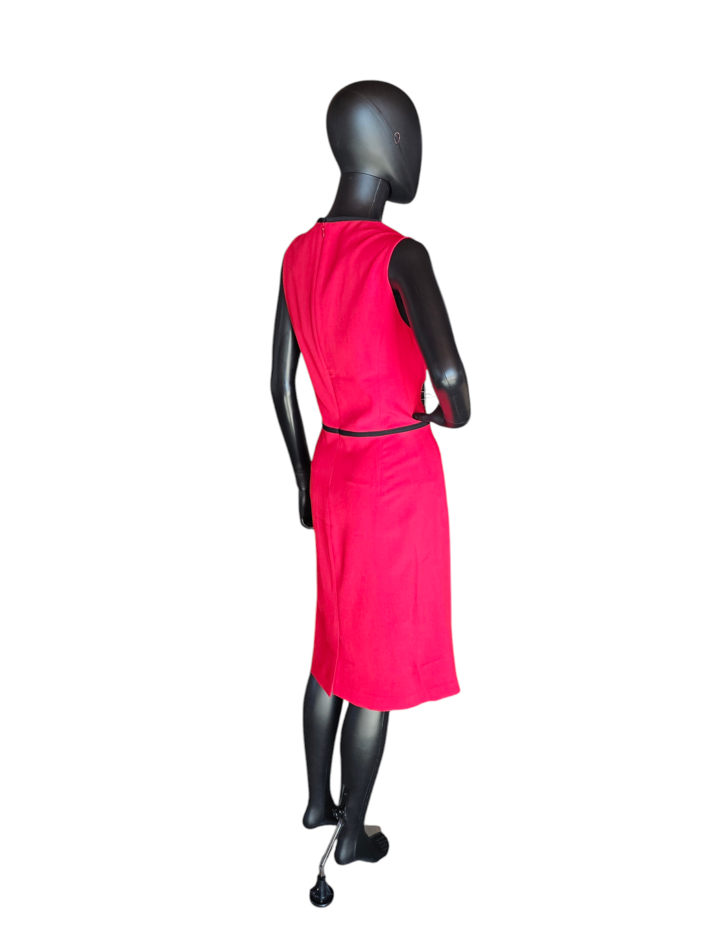 Red/Black Piping Mid Length Sheath Dress - Black Label by Evan Picone NWT