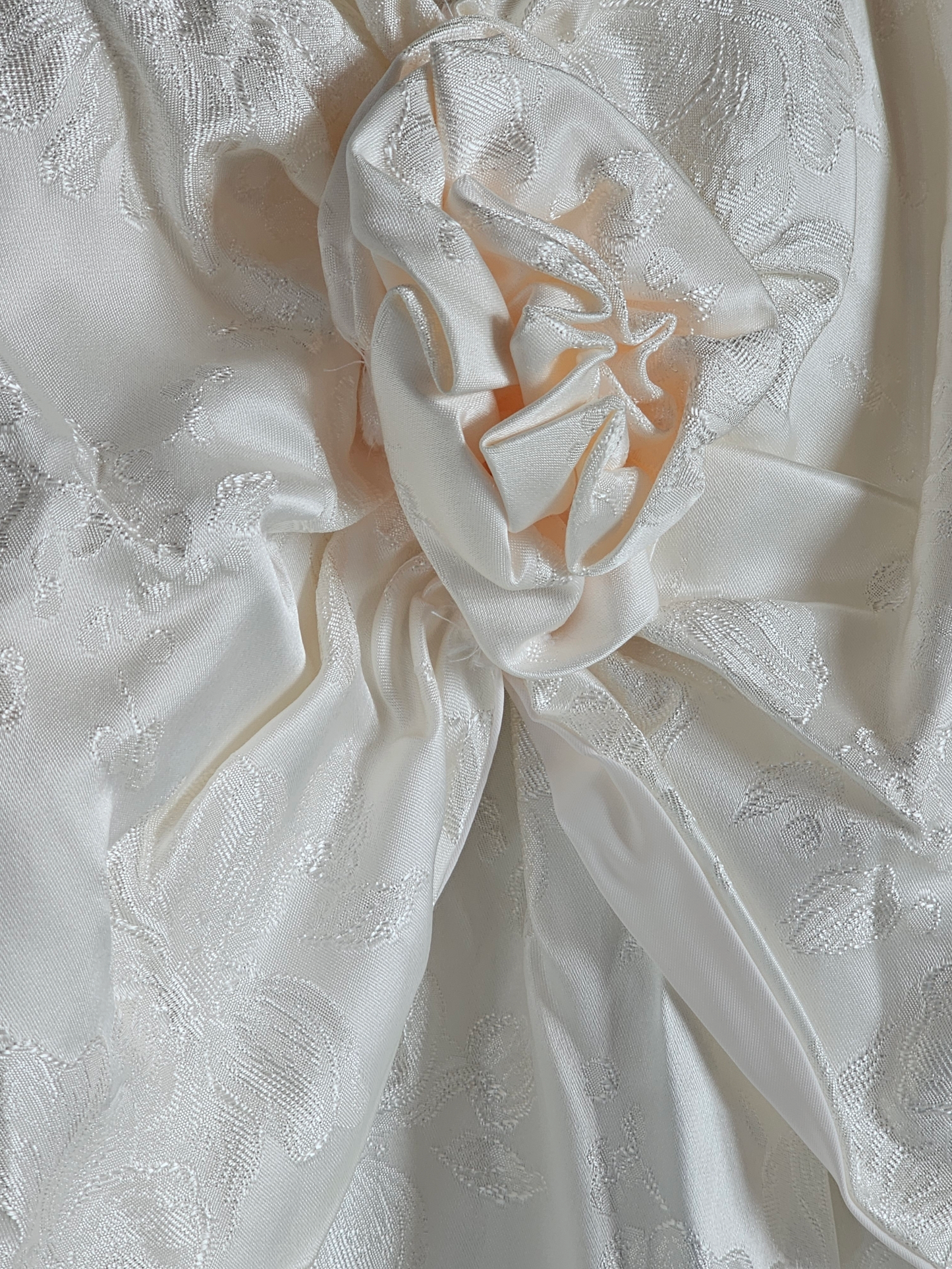 Vintage Alfred Angelo Blush Brocade Satin Wedding Gown