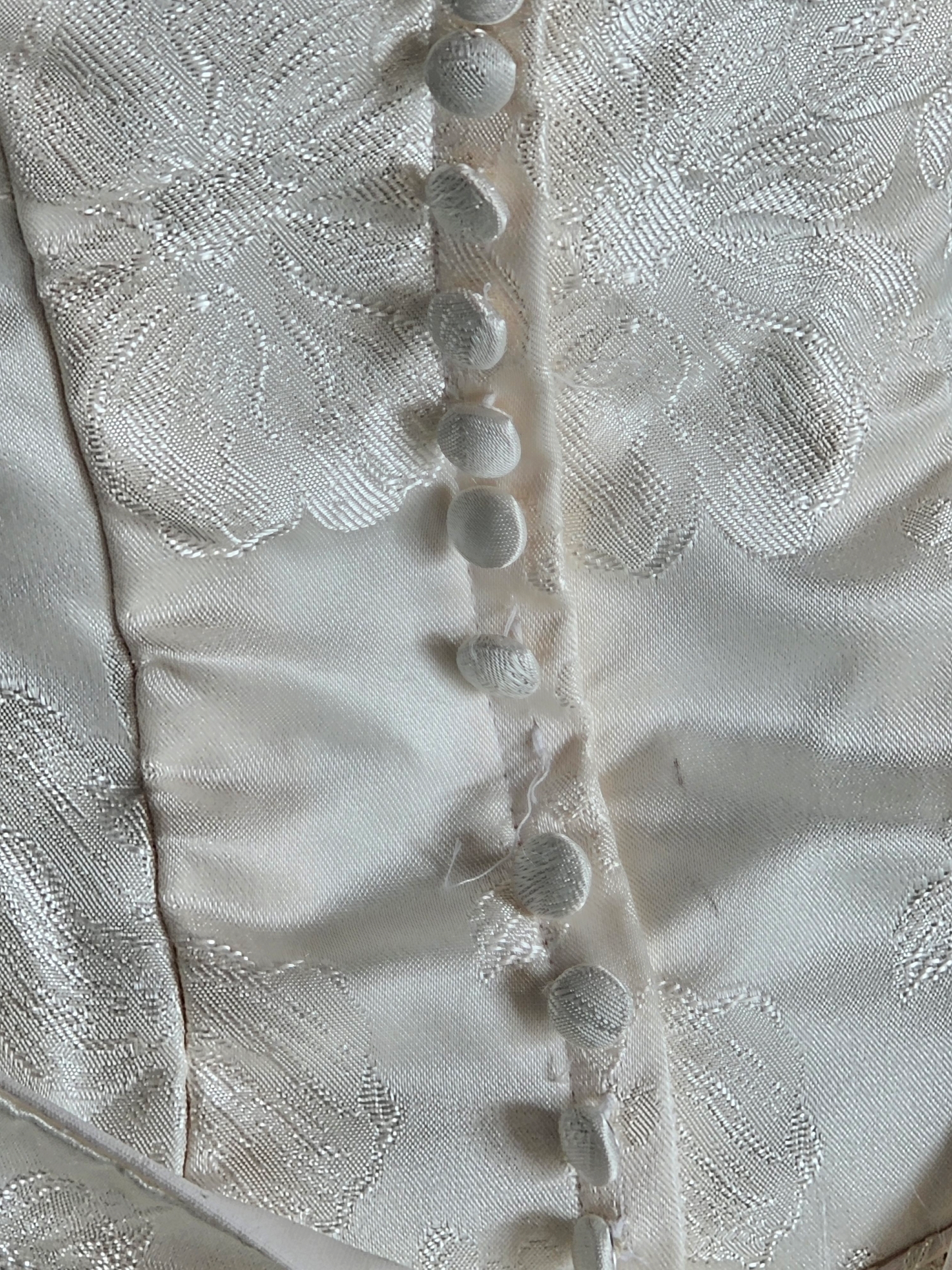 Vintage Alfred Angelo Blush Brocade Satin Wedding Gown