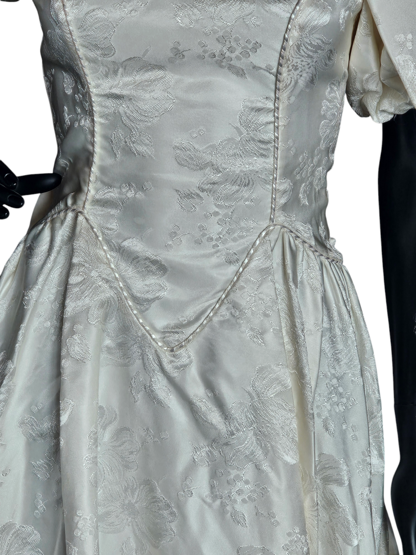 Vintage Alfred Angelo Blush Brocade Satin Wedding Gown