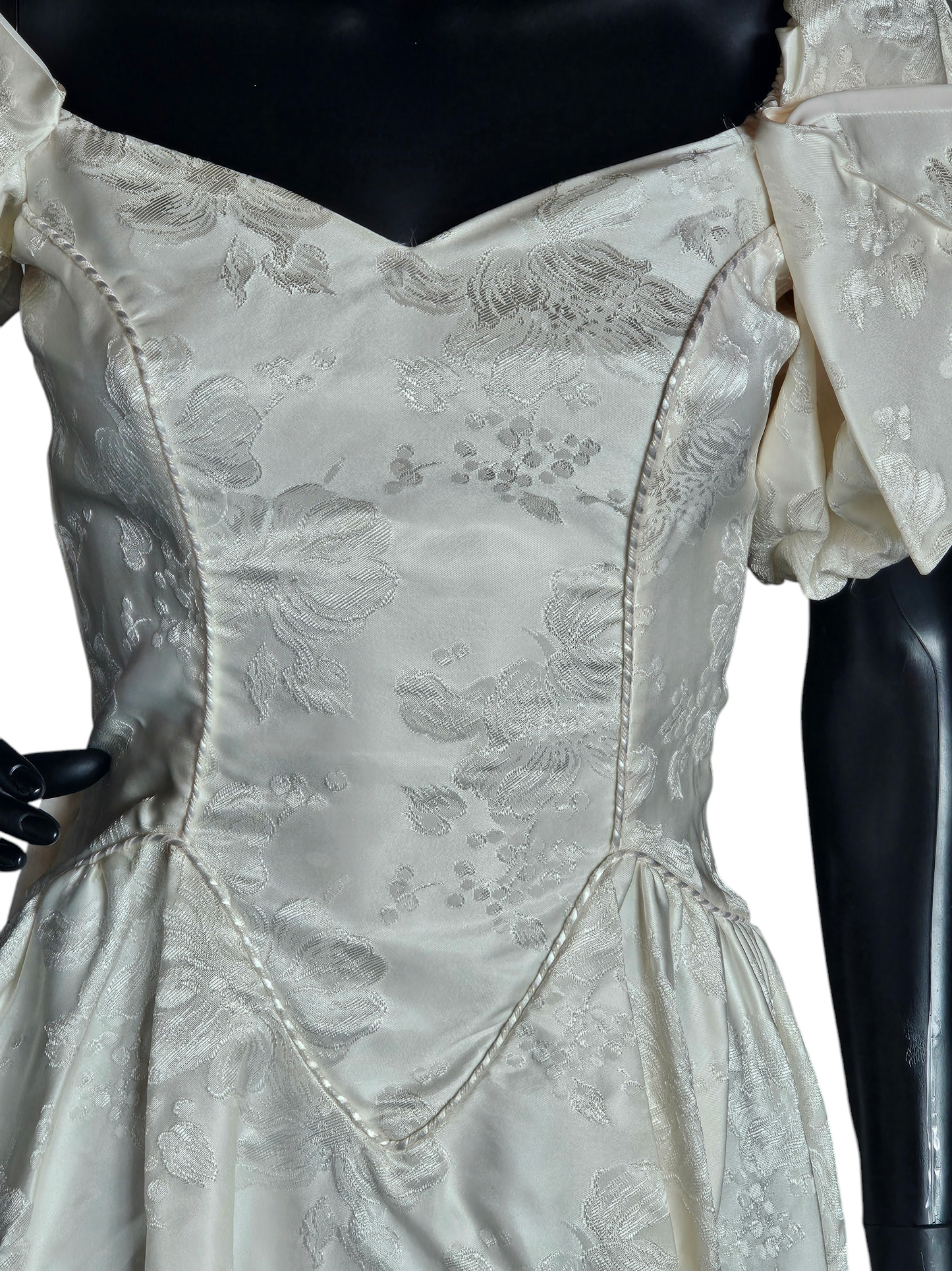 Vintage Alfred Angelo Blush Brocade Satin Wedding Gown