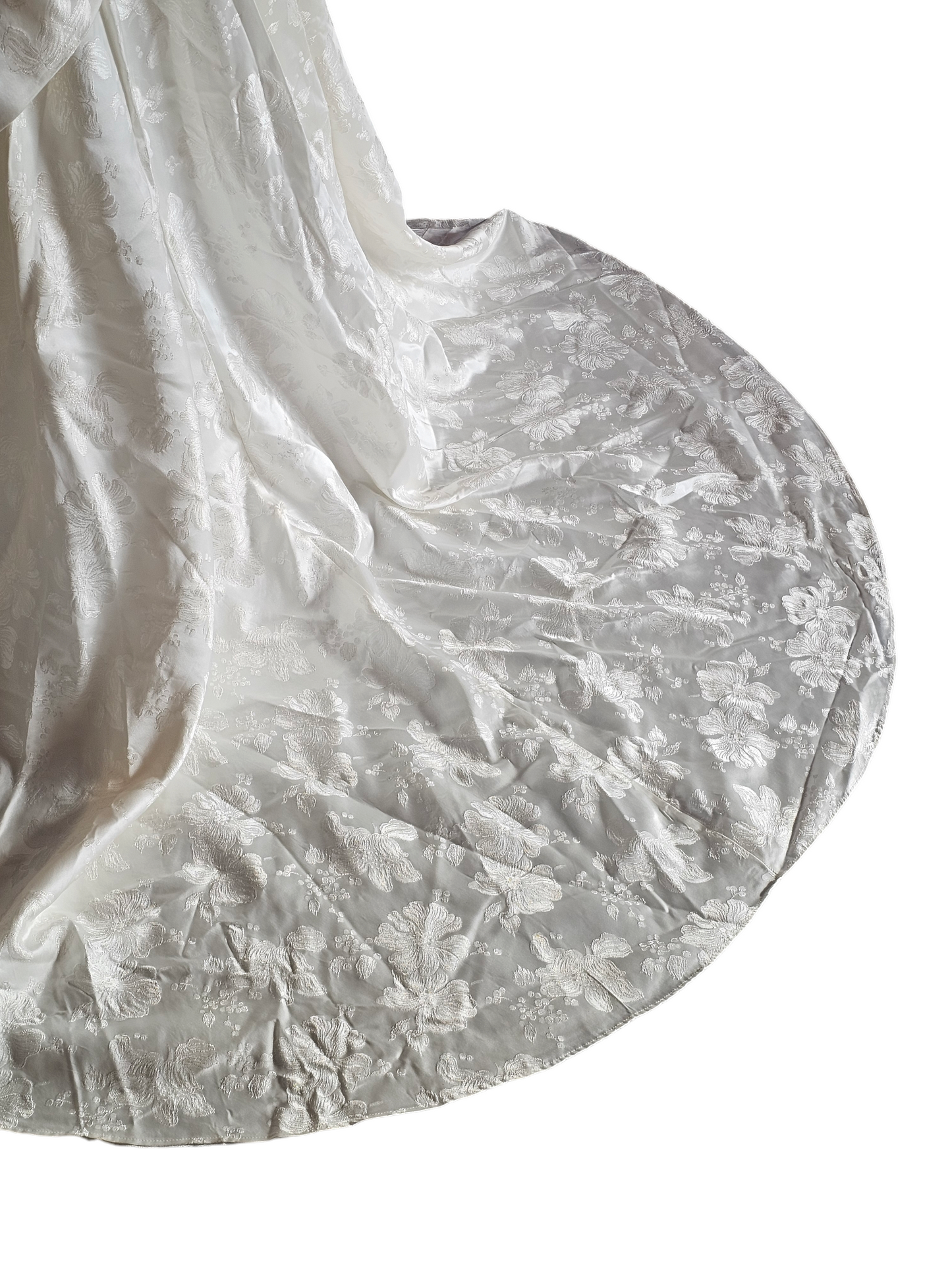 Vintage Alfred Angelo Blush Brocade Satin Wedding Gown