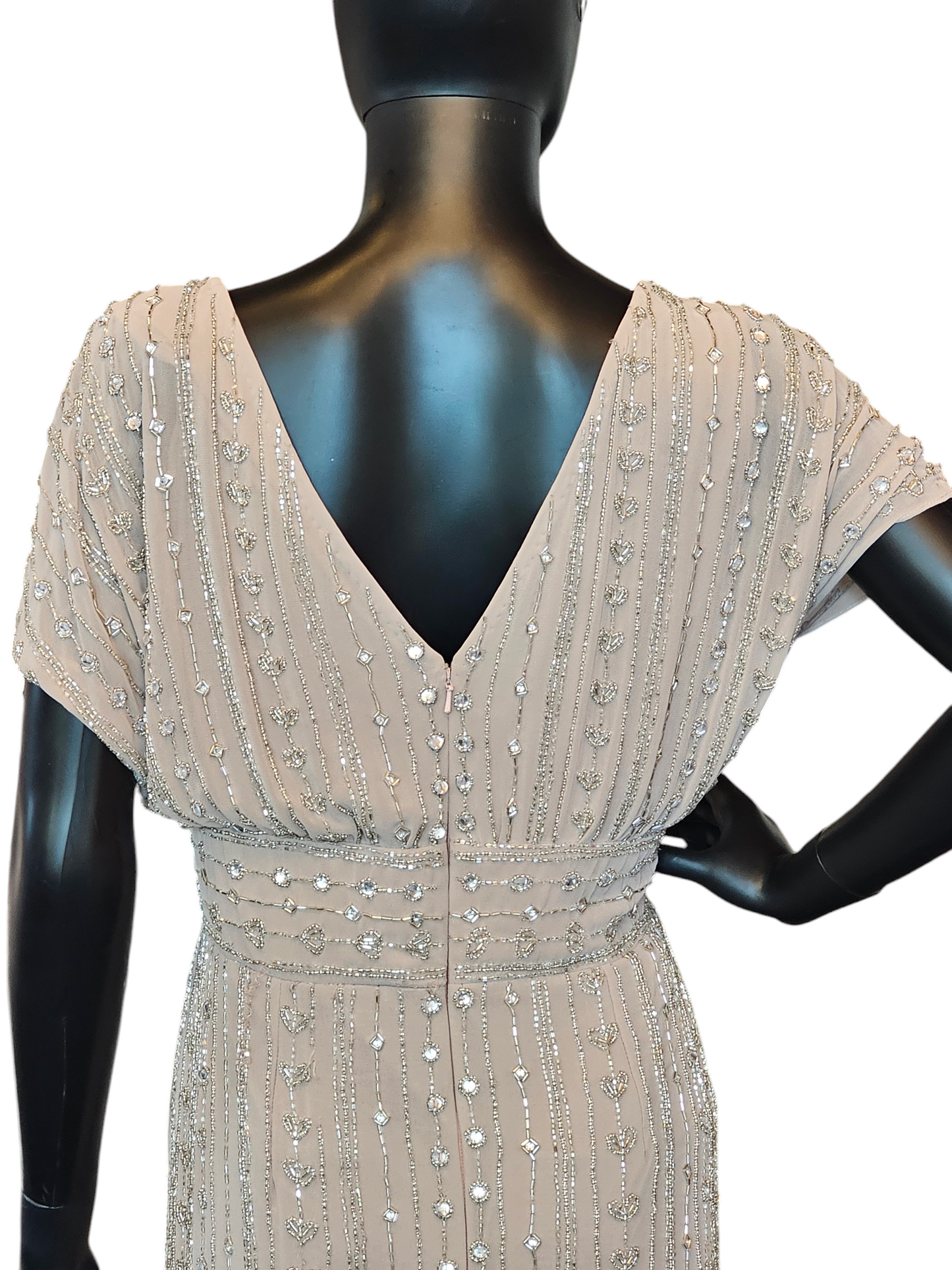 Camel Beaded Mid-Calf - Mac Duggal