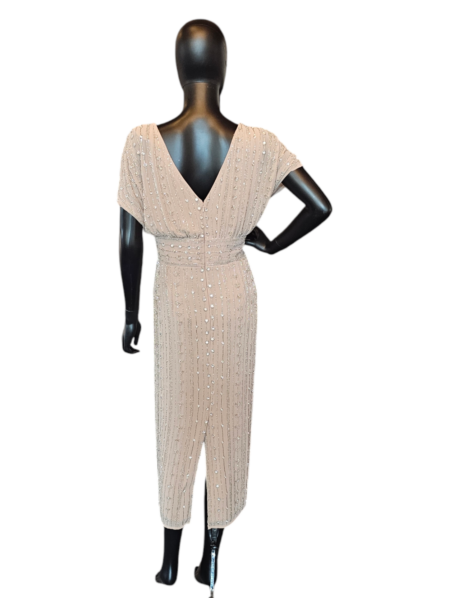 Camel Beaded Mid-Calf - Mac Duggal