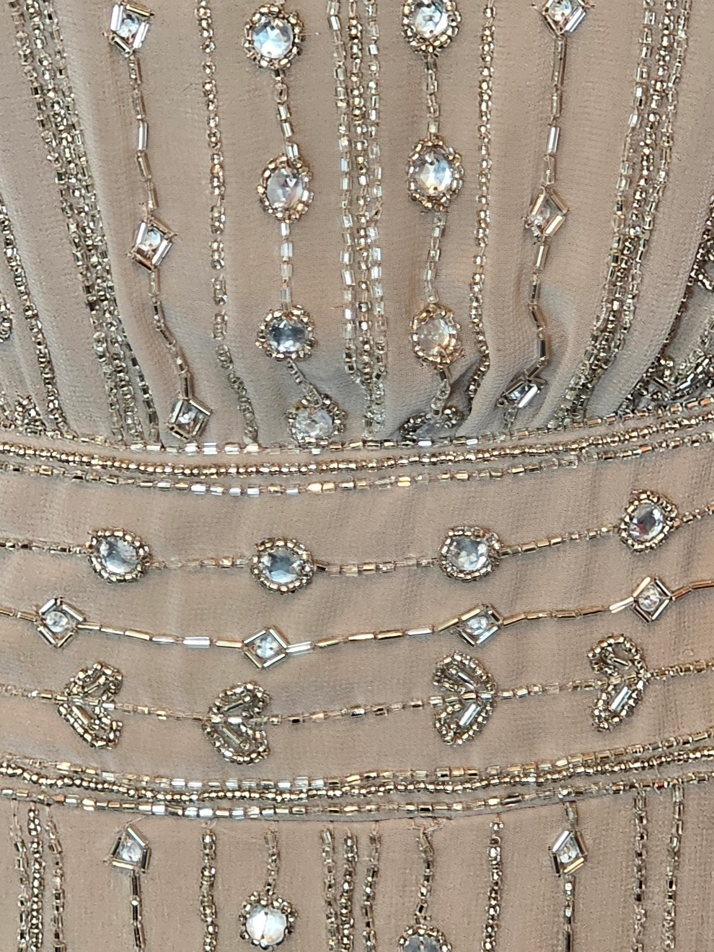 Camel Beaded Mid-Calf - Mac Duggal