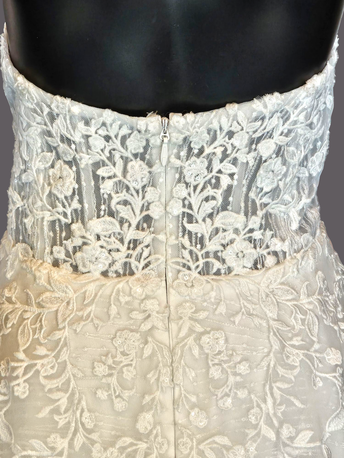 Lace/Sparkle Illusion Sweetheart Aline Wedding Gown - Private Label