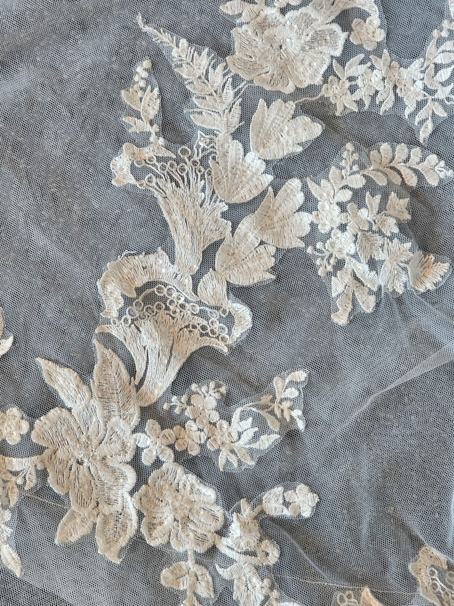 Blush Illusion Boat Neck Long Sleeve Fit & Flare Lace - Stella Couture