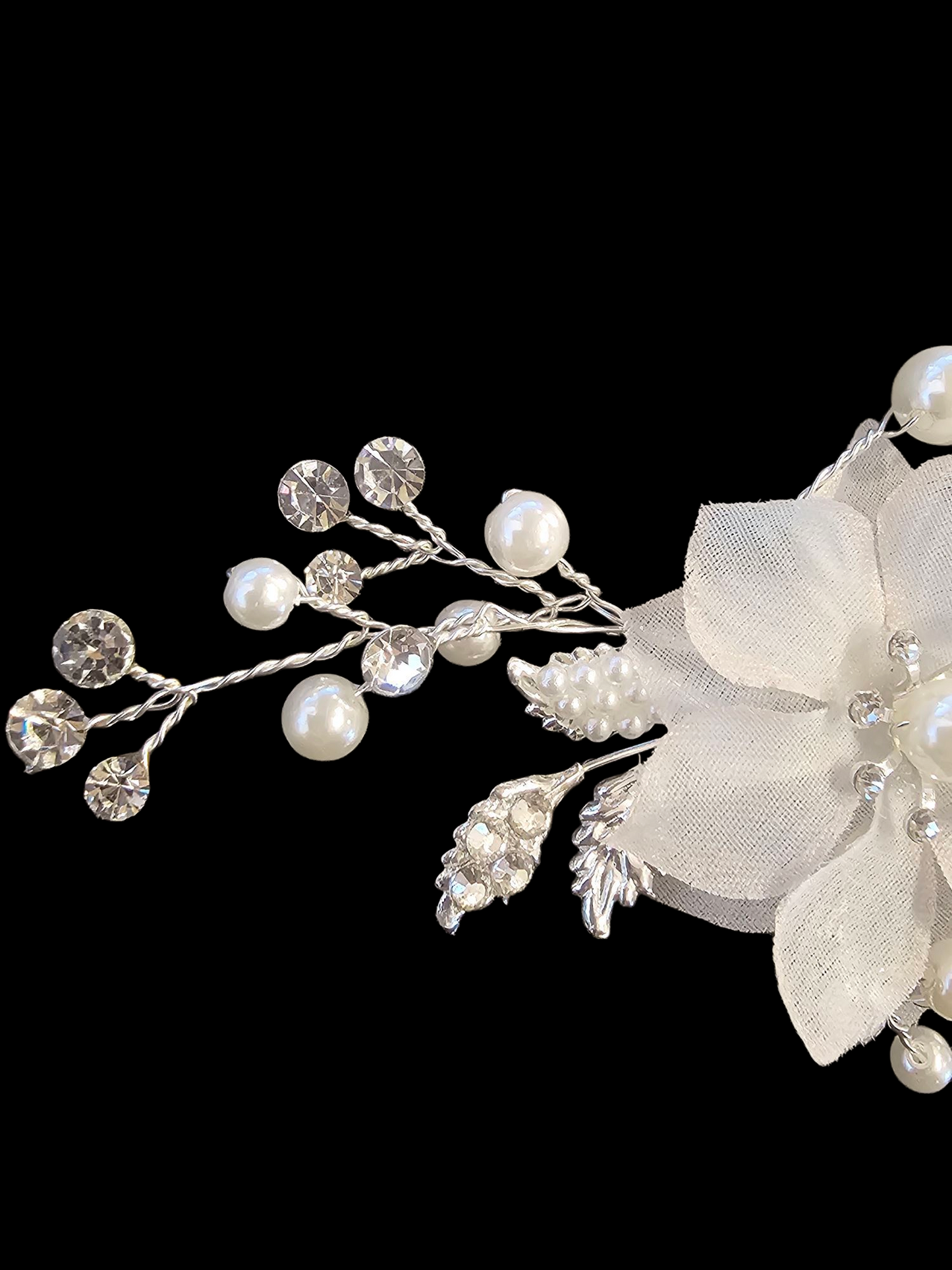 Silver/Pearl/Flower Hair Clip - Marionat
