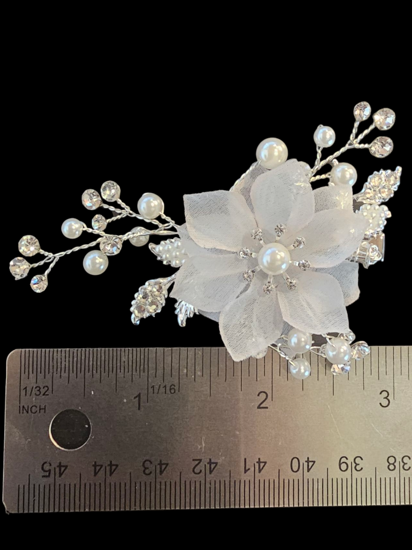 Silver/Pearl/Flower Hair Clip - Marionat