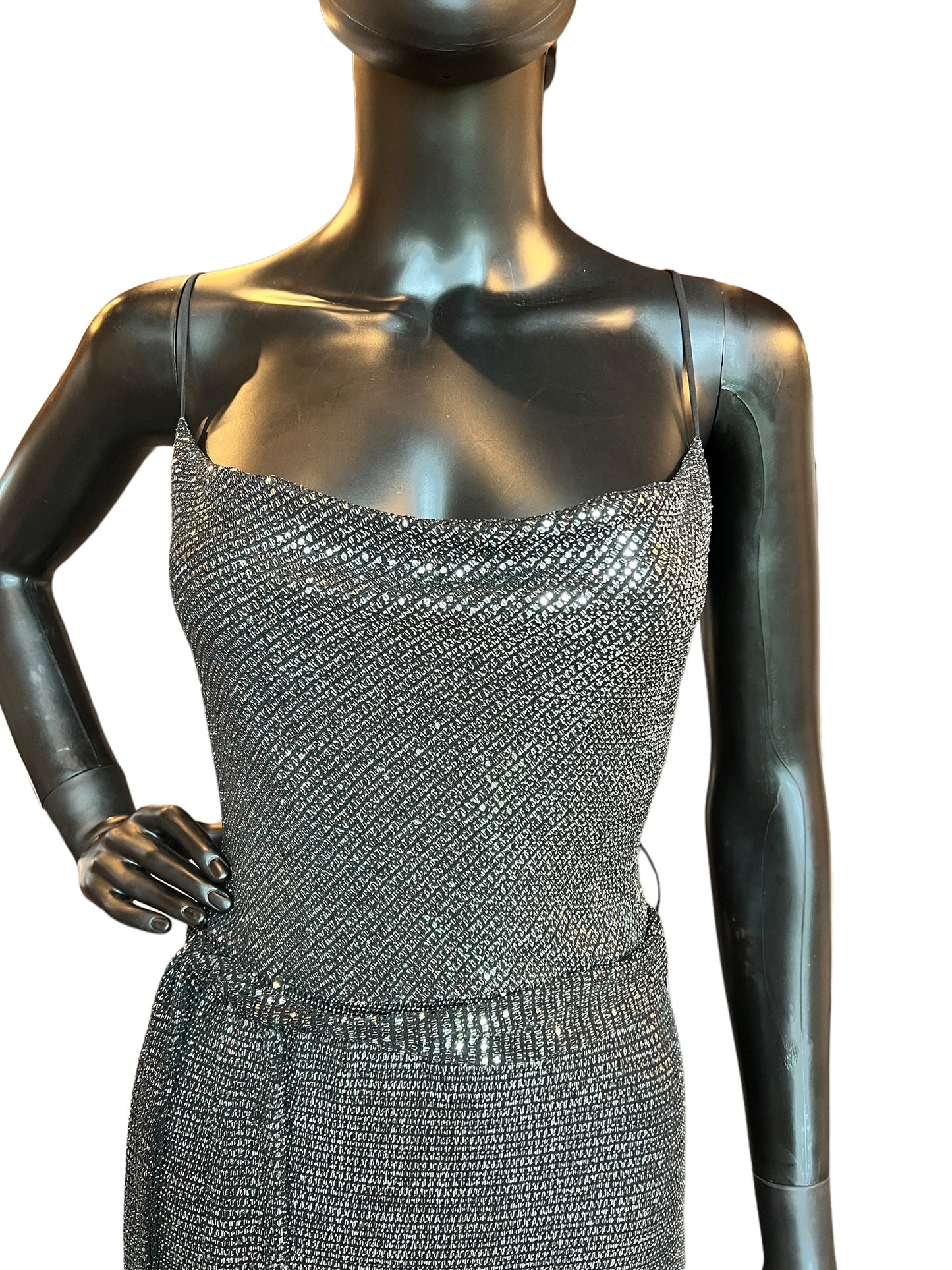 Black Glam Occasion Mid-Length Party Dress - Zara Basic