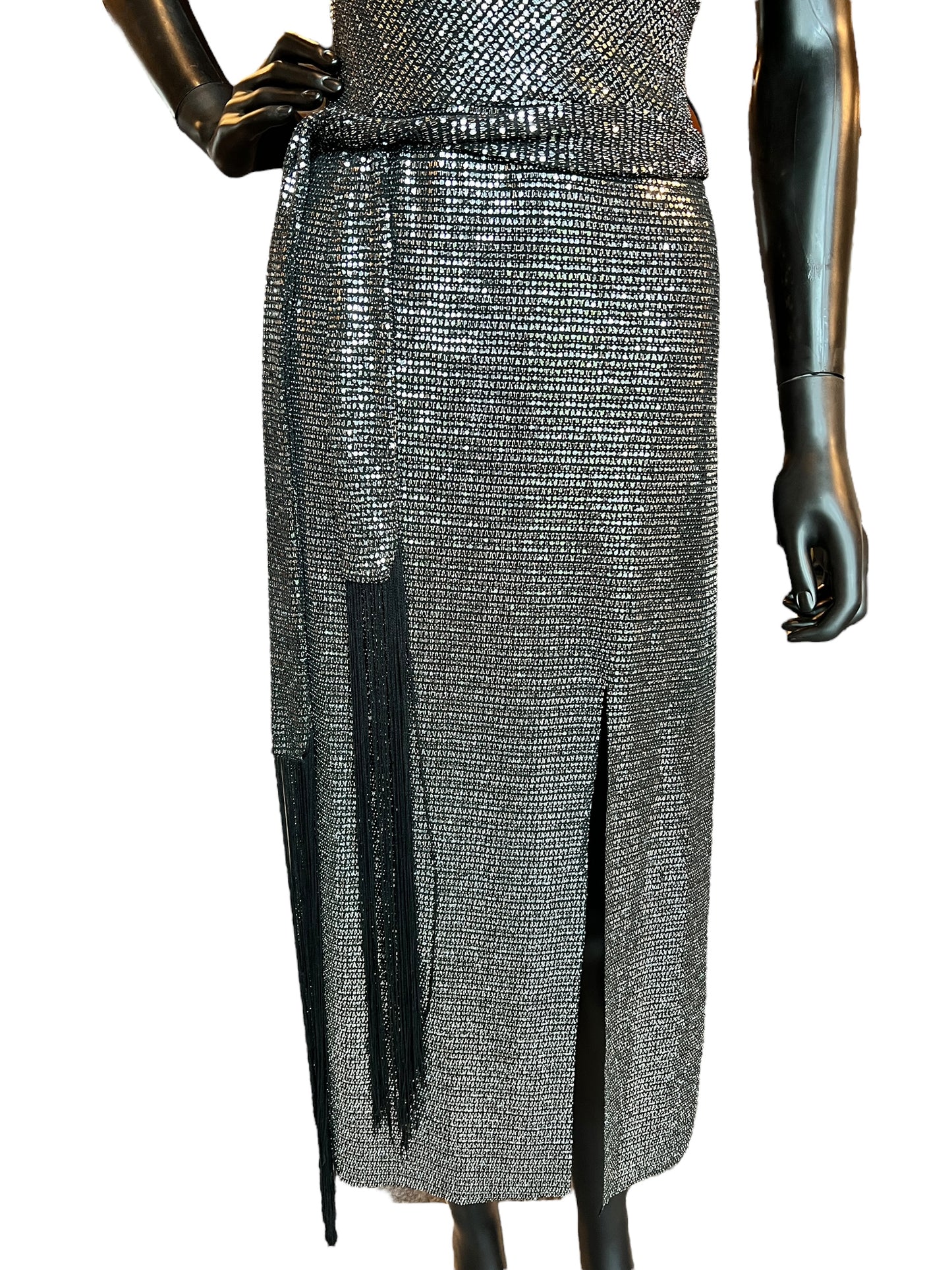 Black Glam Occasion Mid-Length Party Dress - Zara Basic