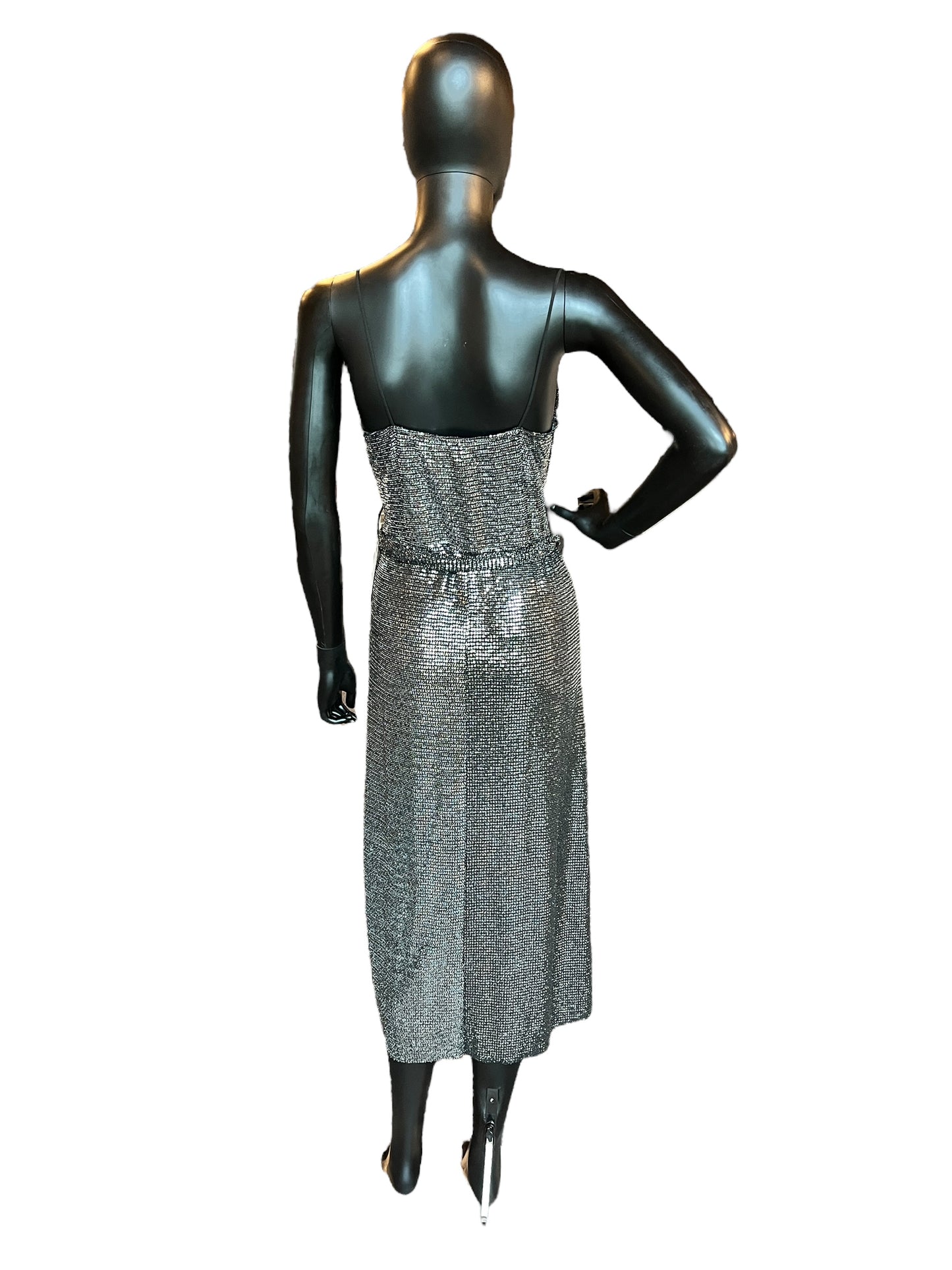 Black Glam Occasion Mid-Length Party Dress - Zara Basic