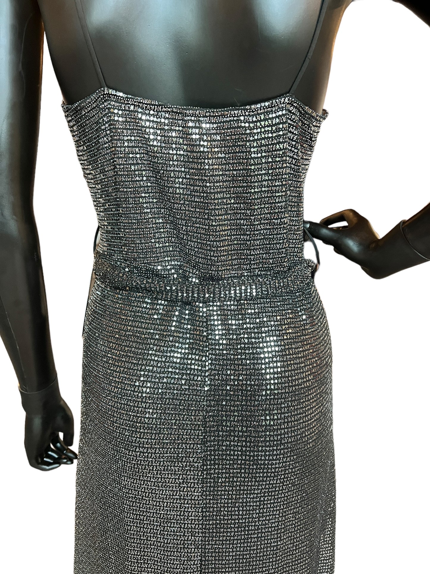 Black Glam Occasion Mid-Length Party Dress - Zara Basic