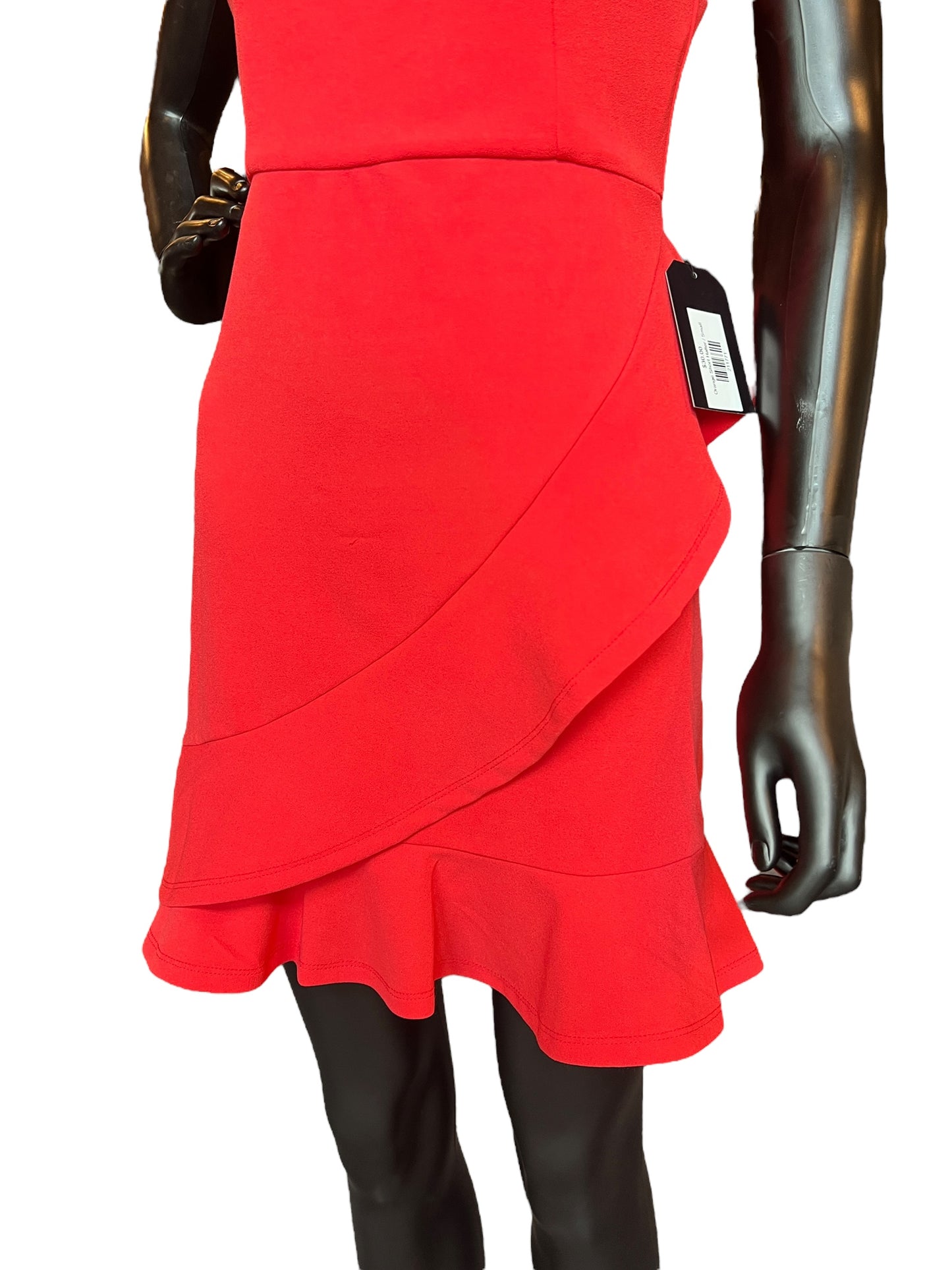 Orange Short Halter Mid-Length Dress